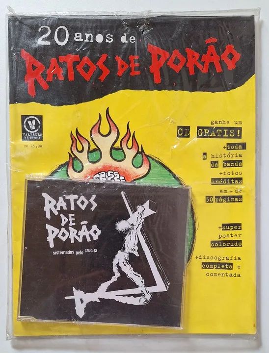 Ratos de Porão - 20 anos CD Sistemados pelo Crucifa + Revista, Raridade - Único à venda