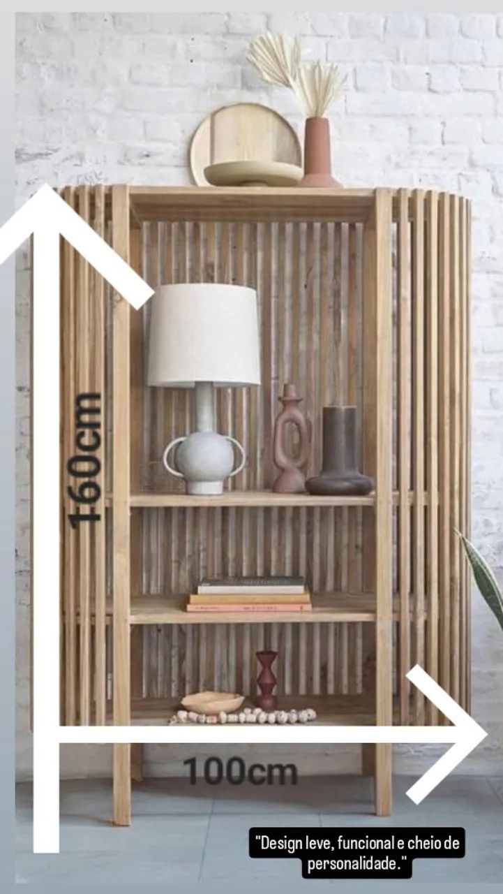Estante de Madeira com Design Moderno - Foto 2