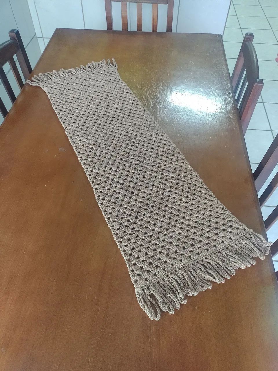 Caminho de mesa crochê  - Foto 2