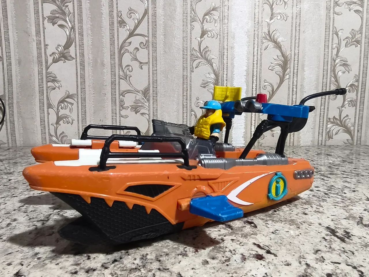 Barco Lancha Imaginext com boneco piloto  - Foto 5