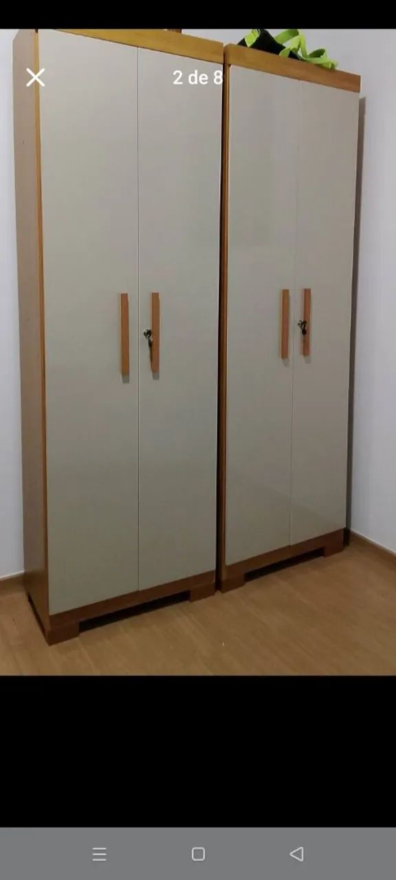 Guarda roupa 2 portas MDF com chave - Foto 2