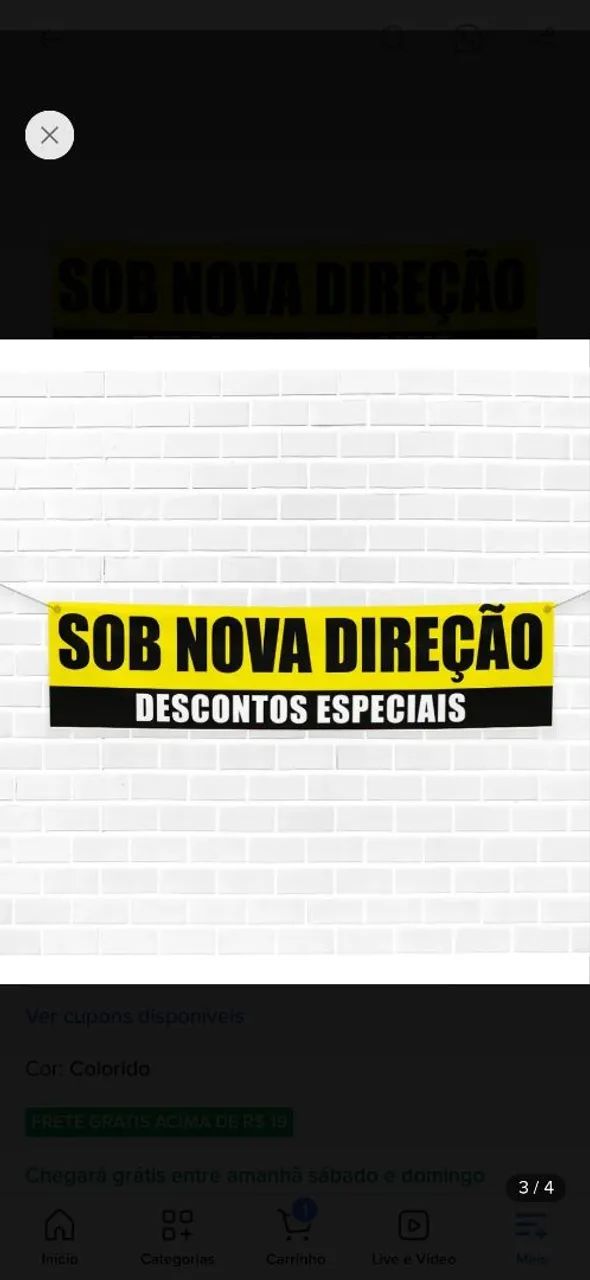 Cartaz Sob Nova Direção 
