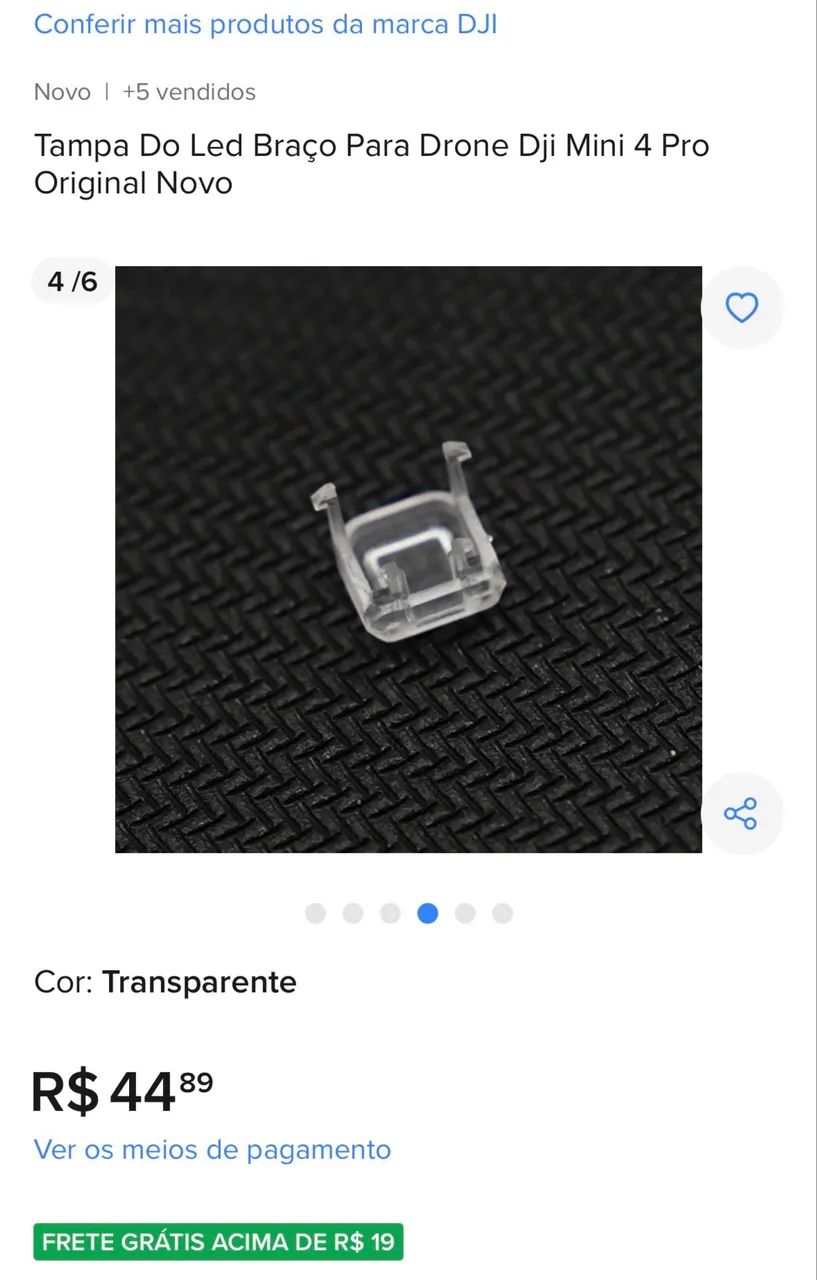 DJi Mini 4 pro - combo Fly more (controle com tela RC2) - Foto 5
