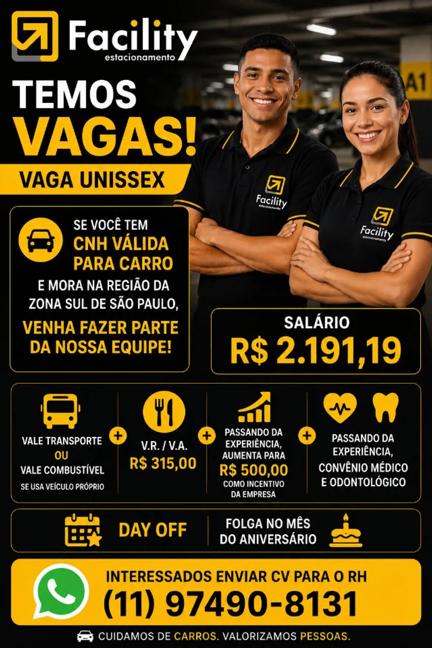 VAGA OPERACIONAL MANOBRISTA E CAIXA  - Foto 2