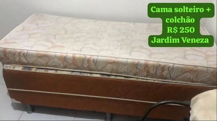 Cama box solteiro + Colchão 
