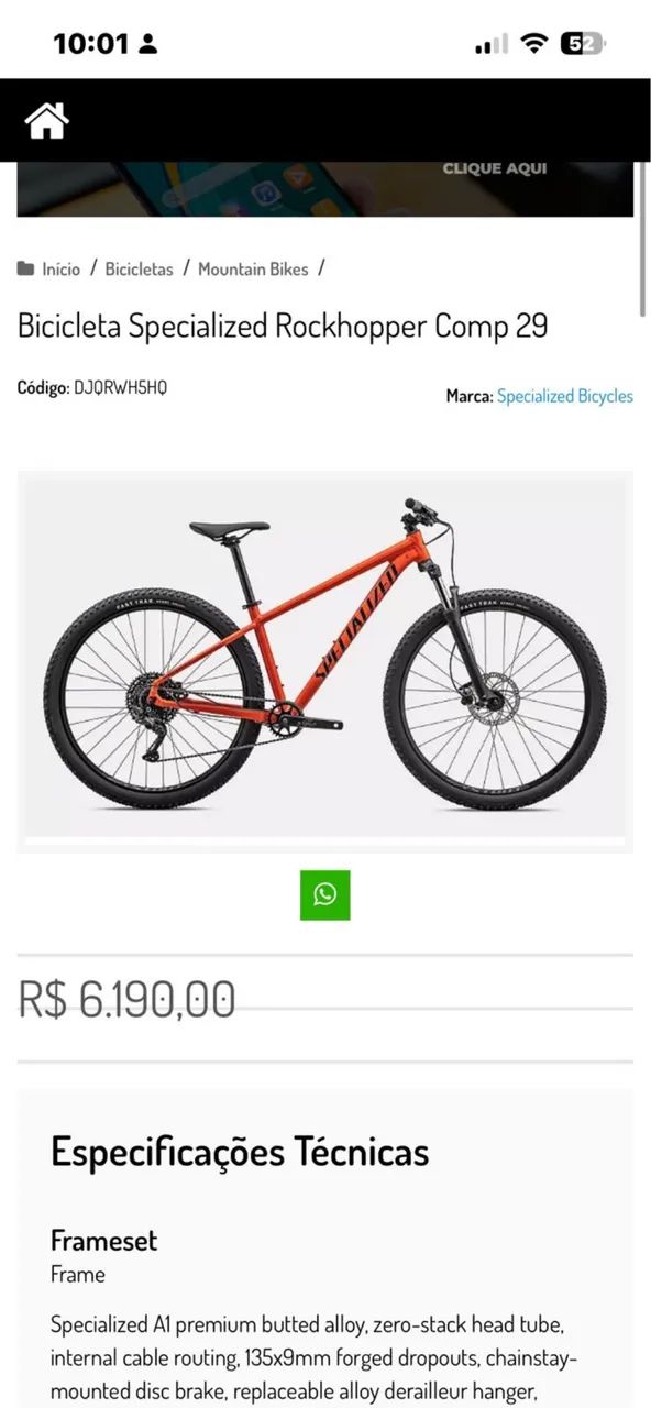 Bike mtb specialized rockhopper comp tamanho 19  - Foto 2