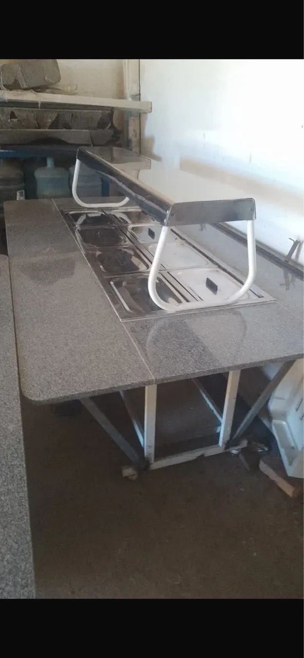 2 balcão de buffet em inox e granito pelo preço de 1  - Foto 2