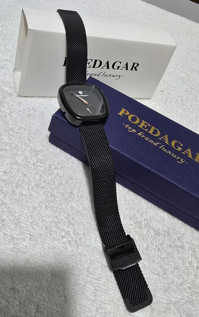Relógio feminino da Poedagar preto original  - Foto 4