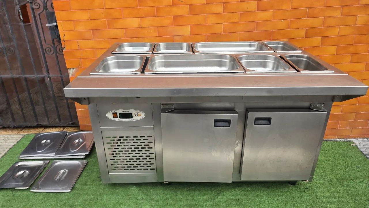 Balcao refrigerado codimentadora quente frio 