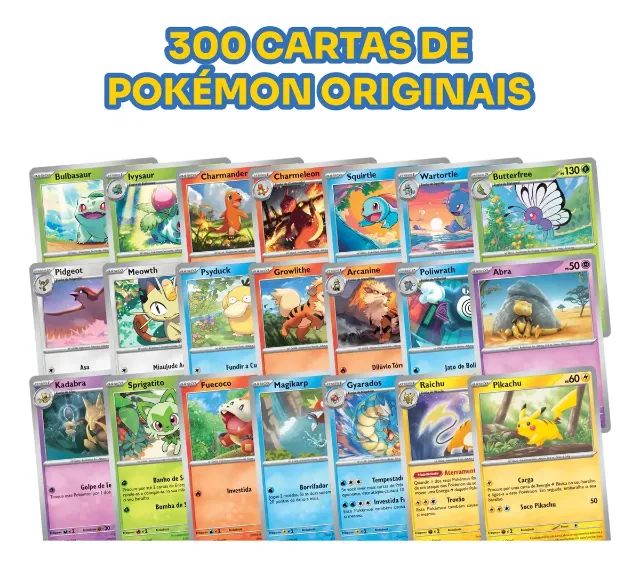 300 Cartas de Pokemon TCG com brilhantes - Foto 2