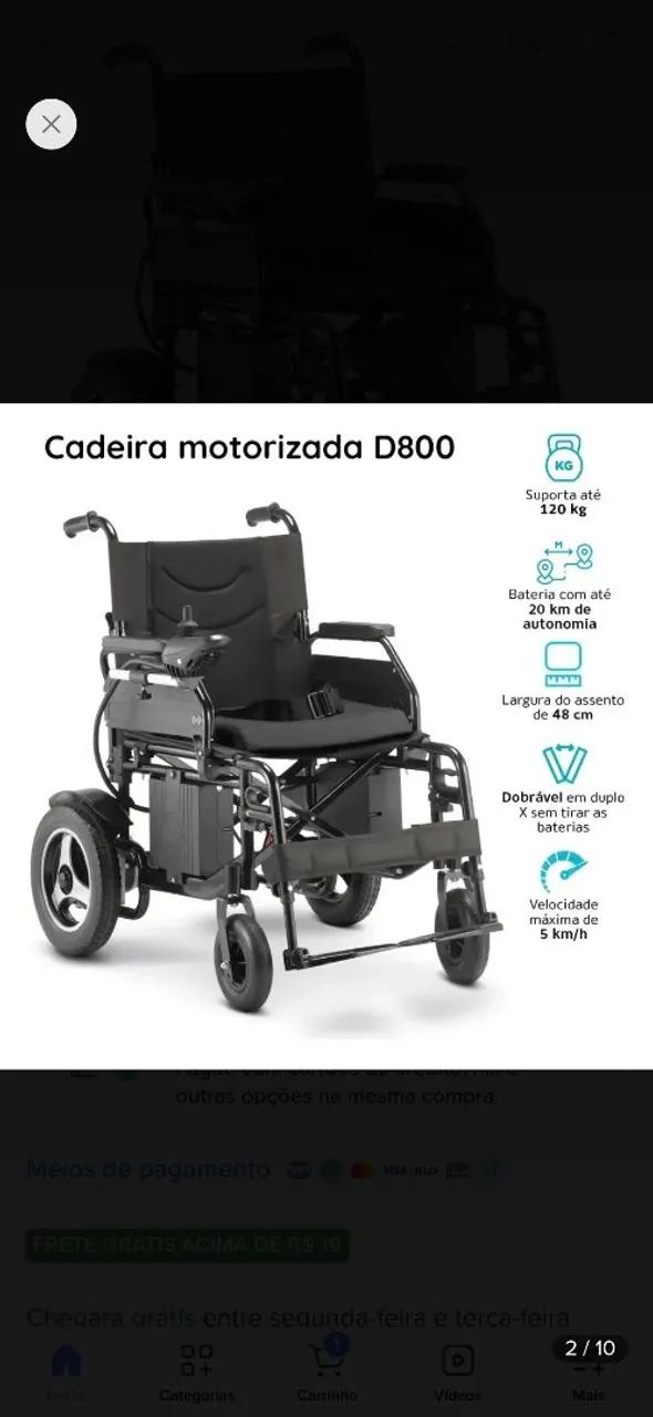 Cadeiras de rodas motorizada  - Foto 3