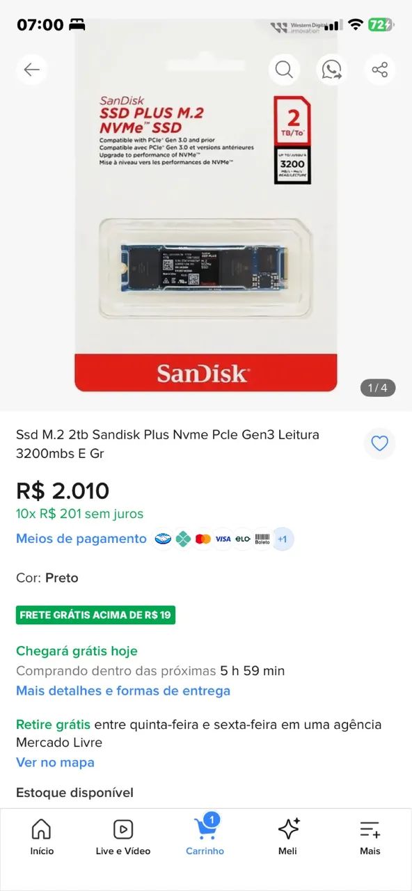 SSD Sandisk 2tb - Foto 3