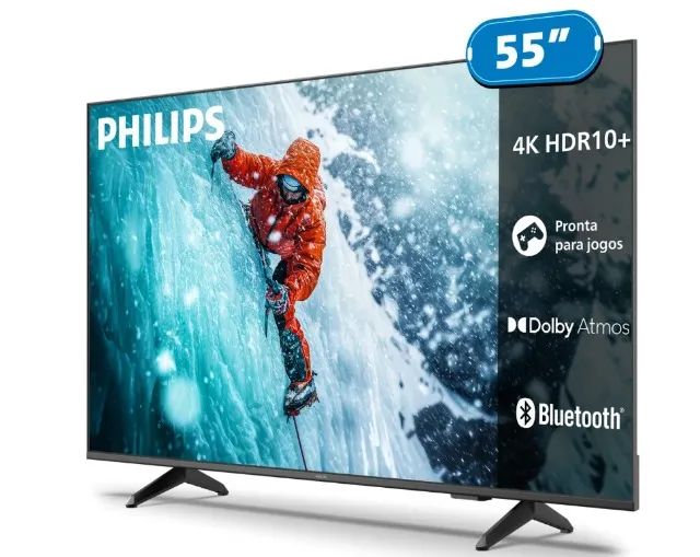 Smart TV 55" 4K Philips 55PUG7300 Titan OS Pixel Precise UHD semi nova - Foto 3