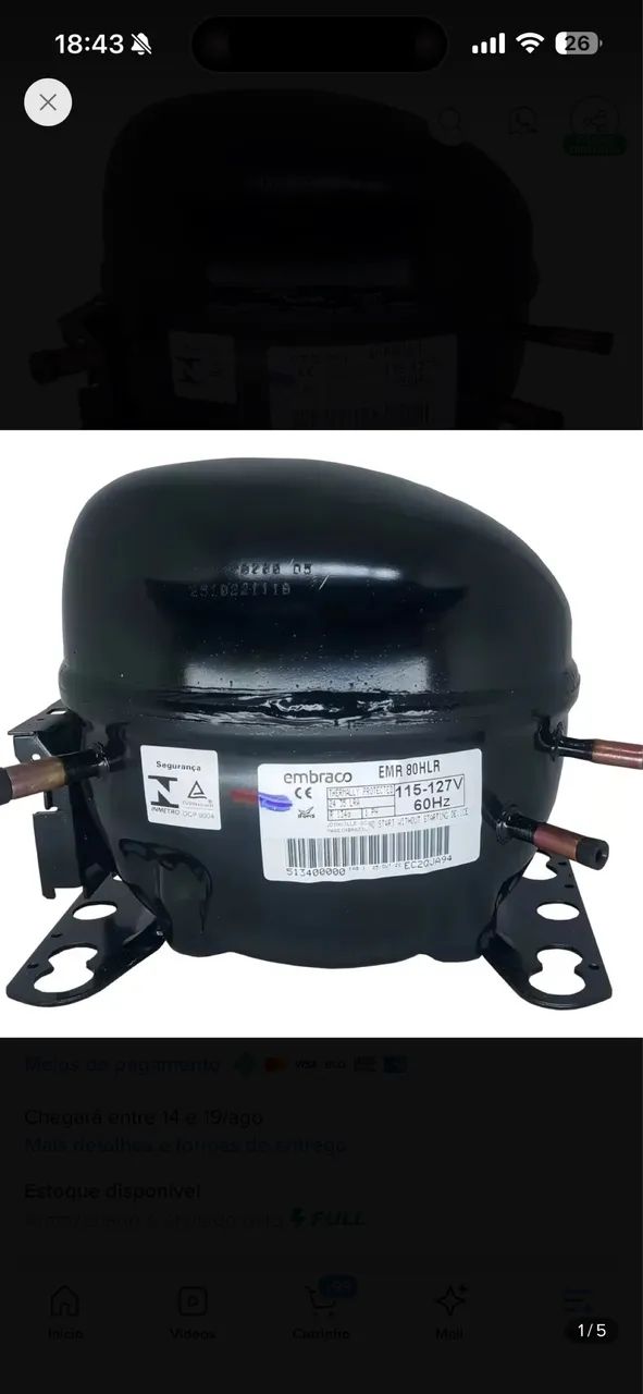 Compressor de geladeira freezer 