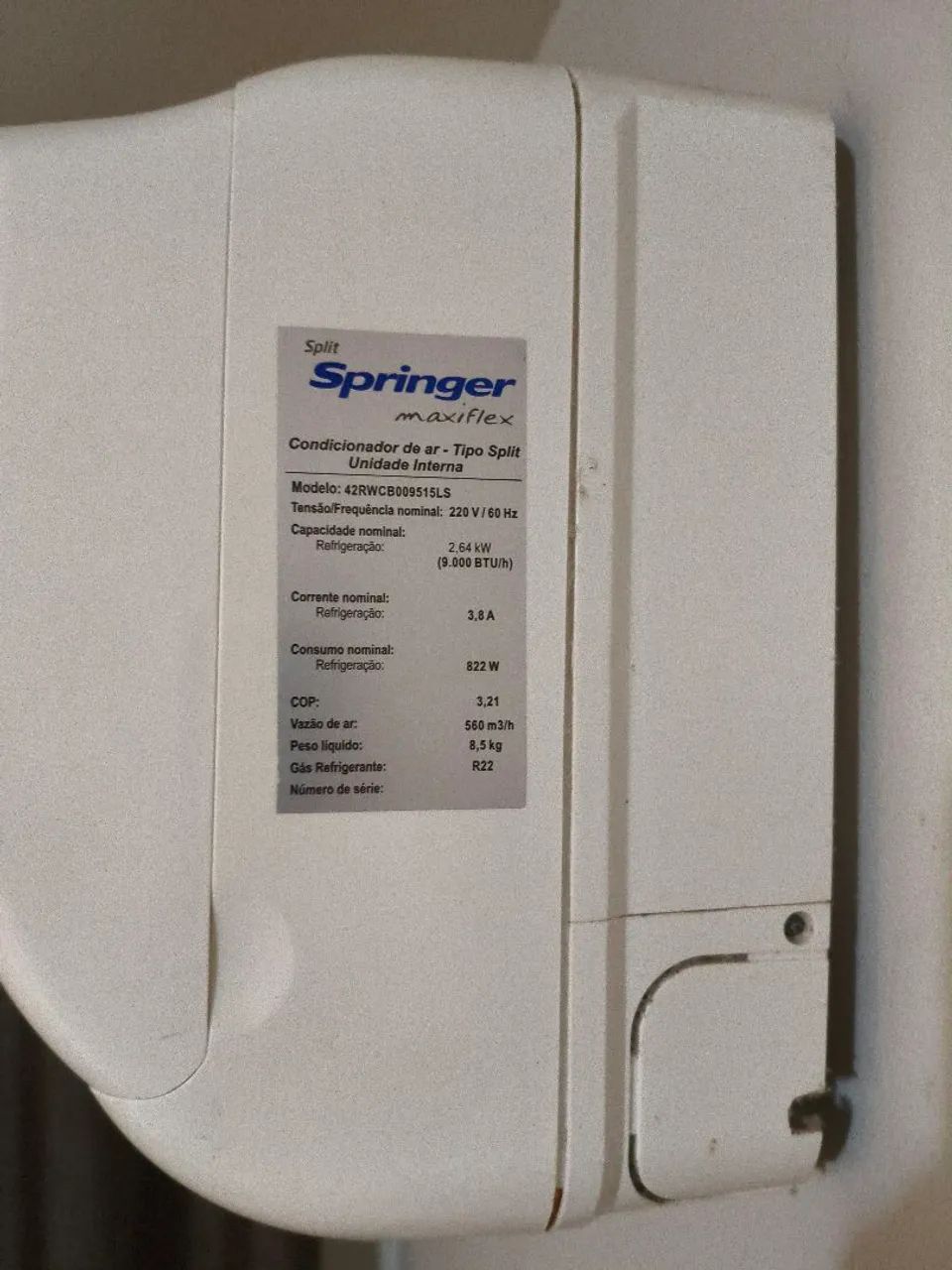 Ar Condicionado 9.000 BTU SPRNGER - Foto 2
