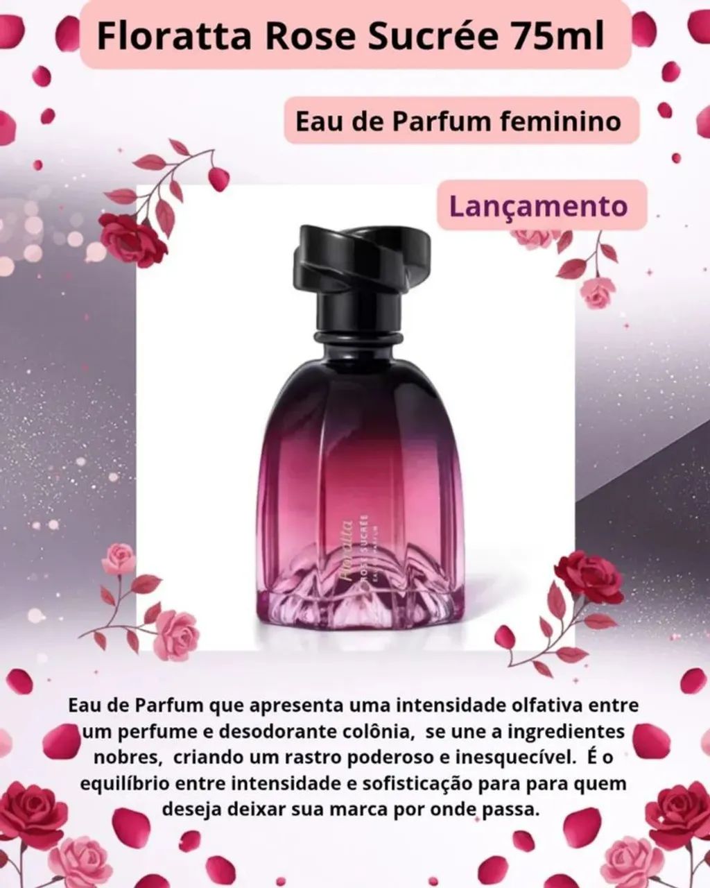 Floratta Rose Sucrée Eau De Parfum 75ml O Boticário - Foto 2