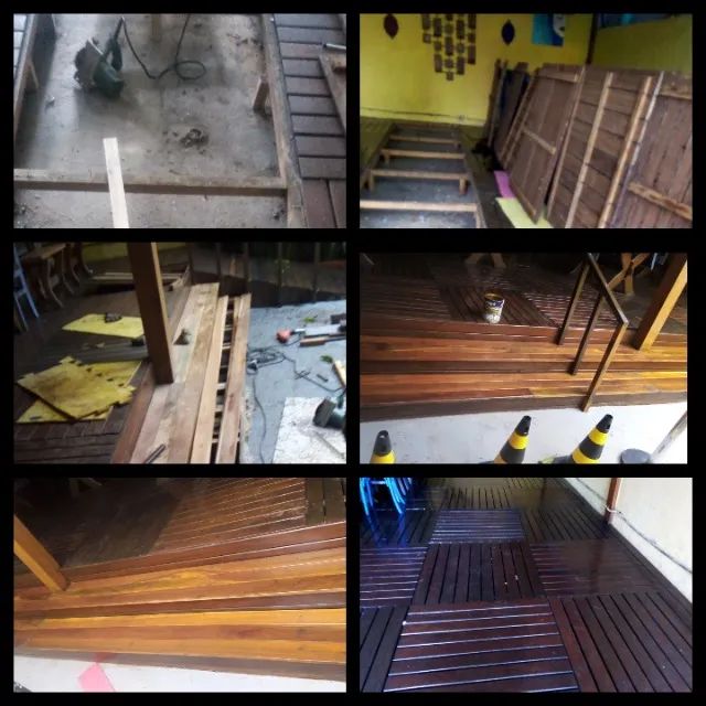 Reforma deck de madeira lixamentos envernizamentos  - Foto 3