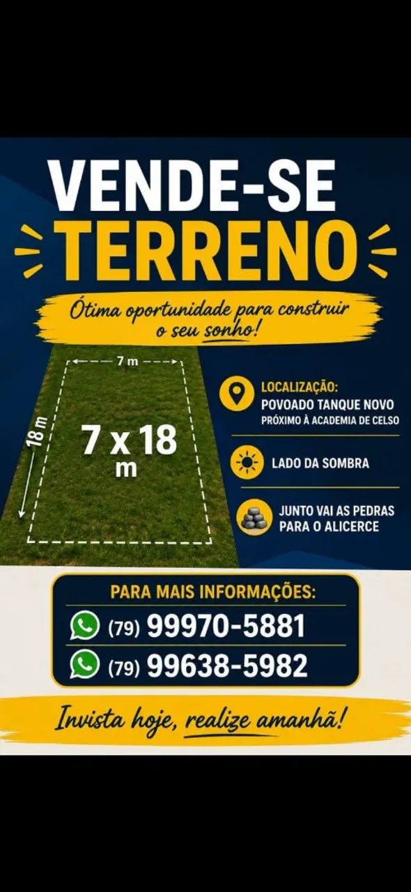 Terreno Tanque novo Sergipe