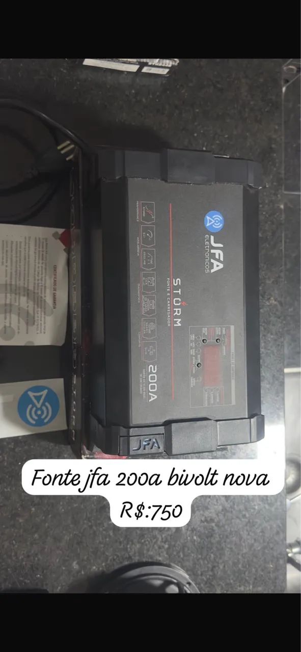 Fonte jfa 200a bivolt nova na garantia 
