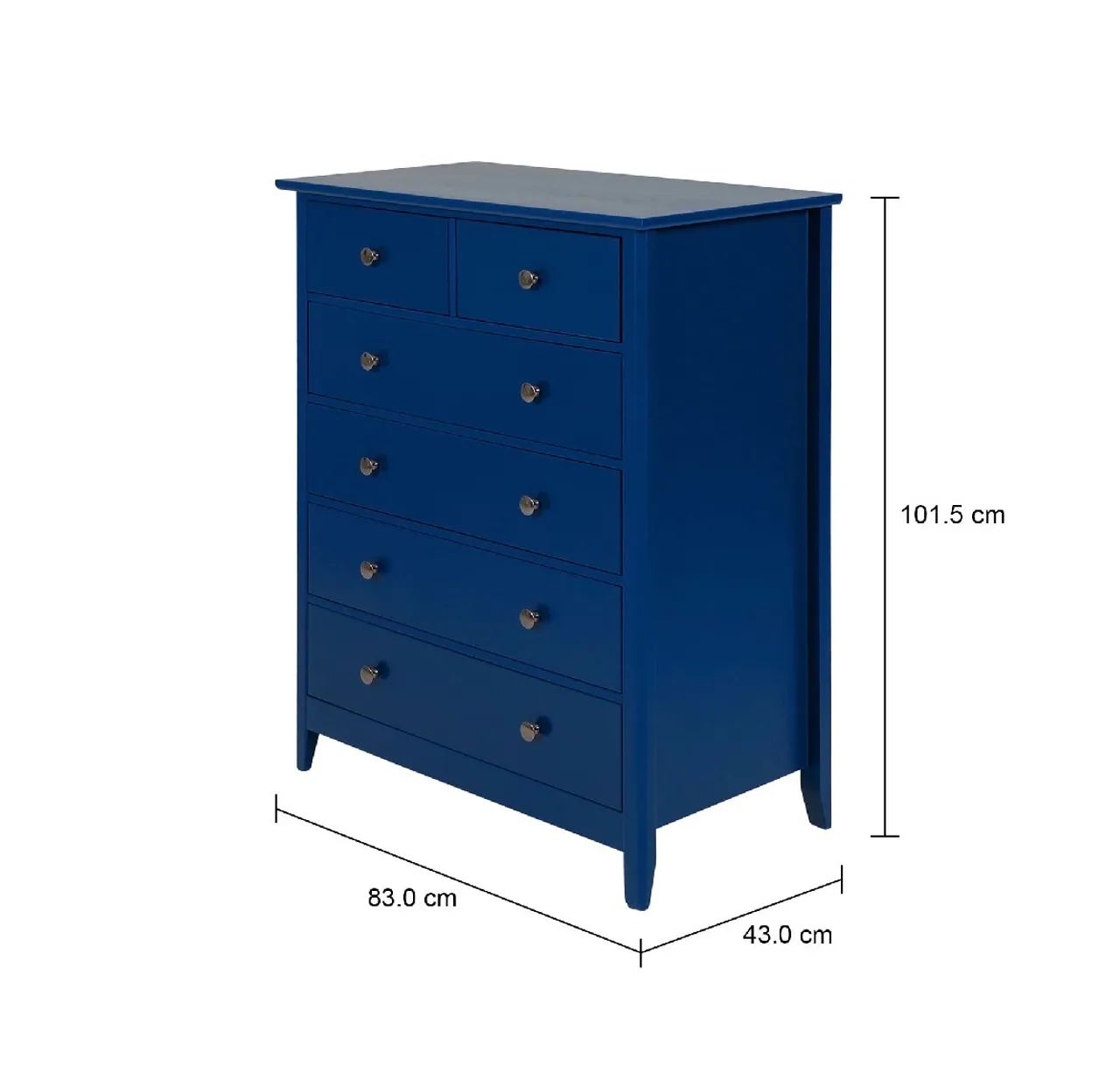 Cômoda 6 gavetas 83 cm x 43 cm Devon - Foto 4