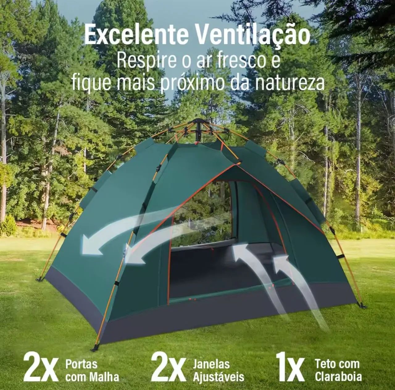 Barraca de acampamento impermeável  - Foto 2