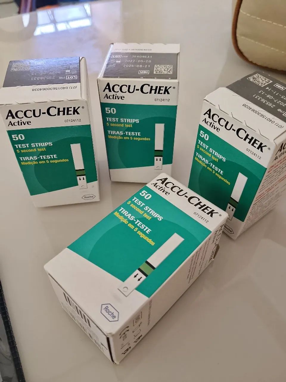 Accu-chek fita de teste