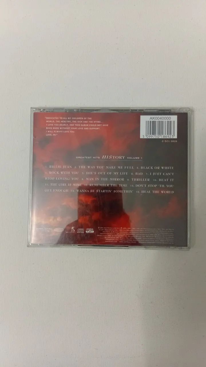 CD Michael Jackson Greatest hits HISTORY volume 1  - Foto 2