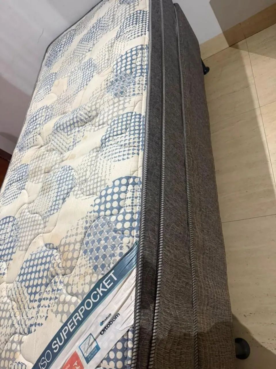 CAMA BOX SOLTEIRO MOLAS ENSACADAS - FAÇO ENTREGA. - Foto 2