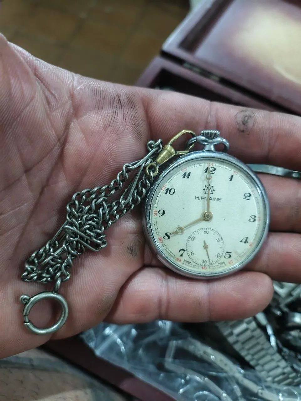 Relógio mirvaine de bolso a acorda