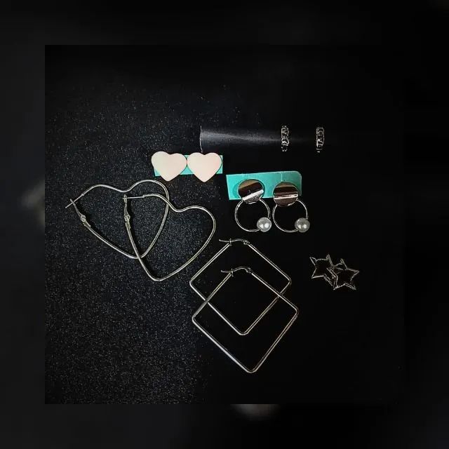 Kit bijuterias prateadas + brinde