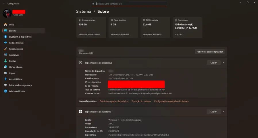 Notebook Gamer Alienware m15 R7 RTX 3070 Ti 32GB RAM - Foto 3