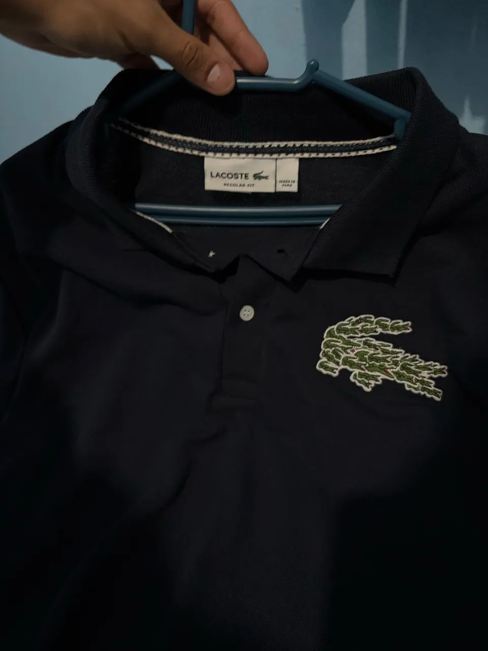 Polo Lacoste Regular Fit Azul Marinho, Tam G  - Foto 2