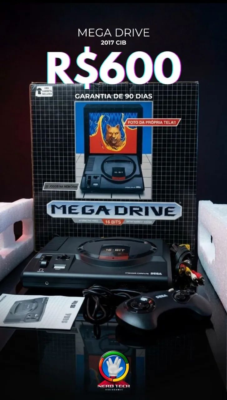 Mega Drive 2017 CIB com garantia 