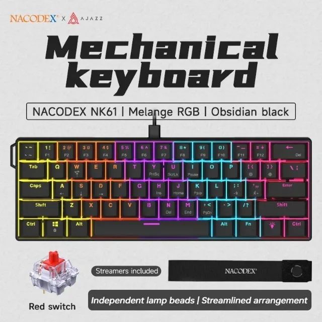 Teclado Mecânico Ajazz NK61 Nacodex - Foto 2