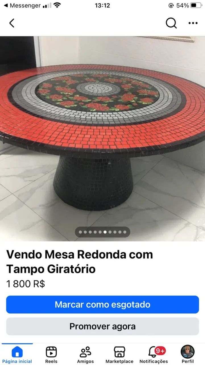 Vendo Mesa com Tampo Giratório 