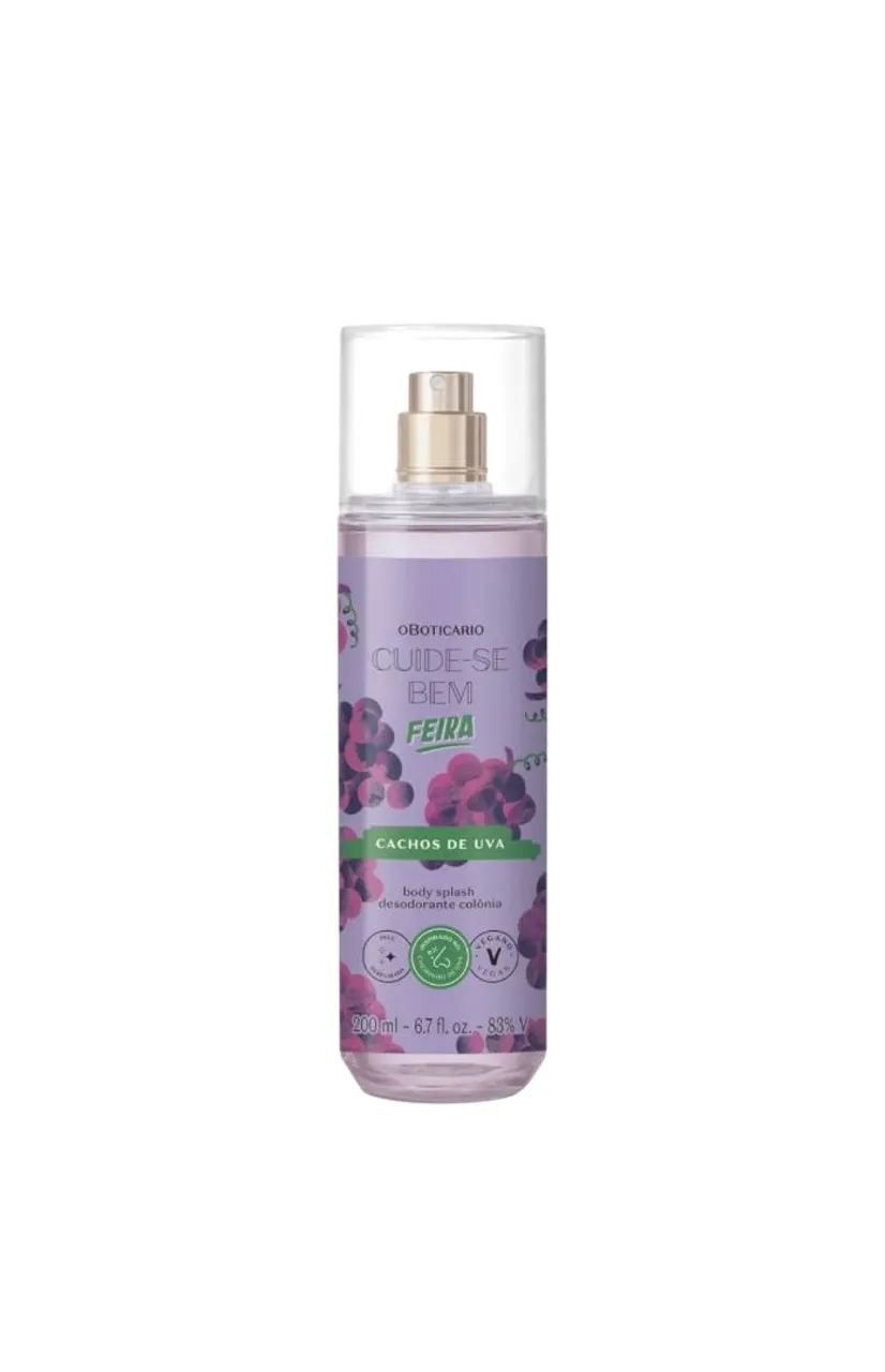 Body Splash Colônia Feminina Cachos de Uva 200 ml.