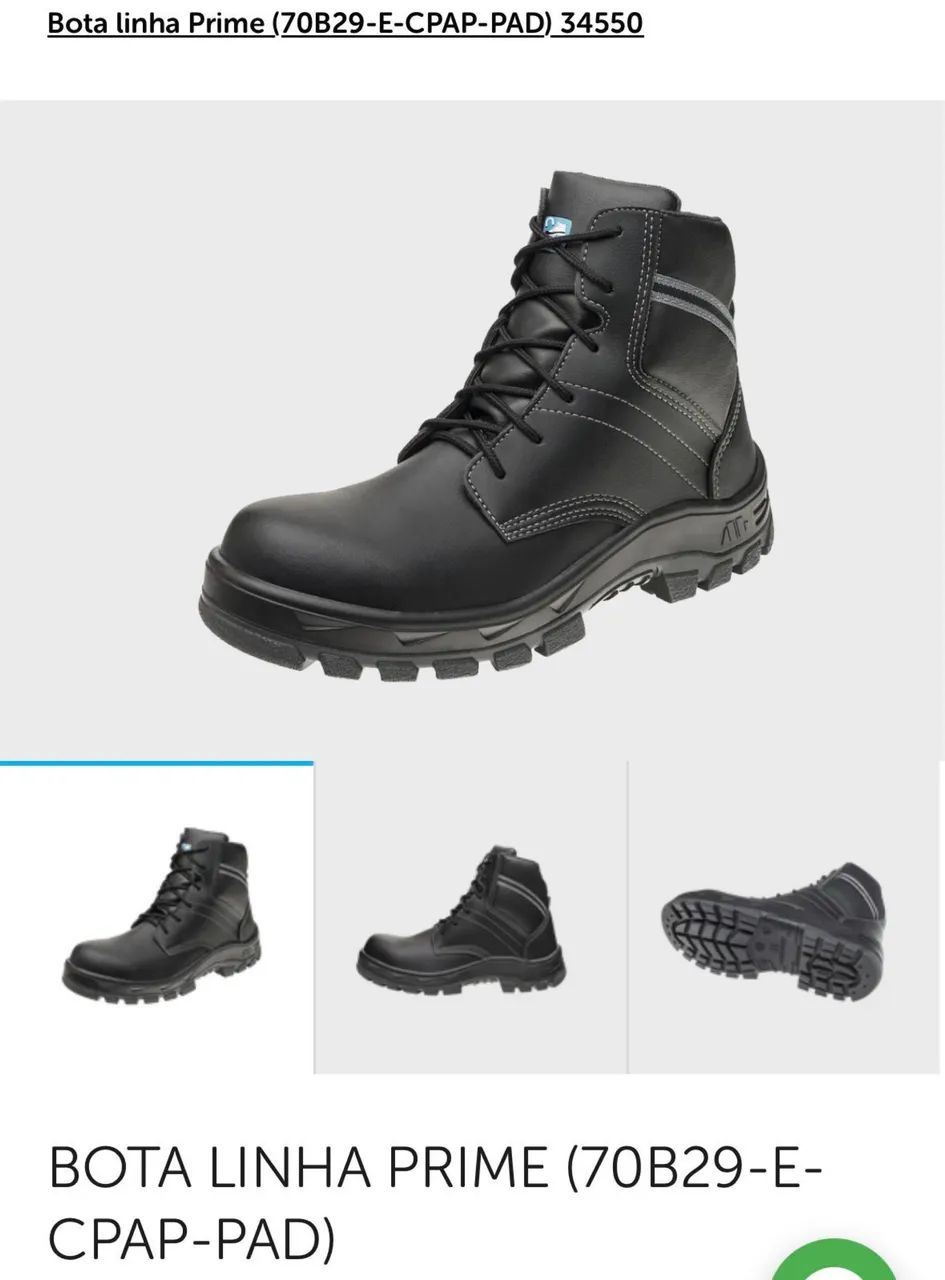 Bota de segurança marluvas  42