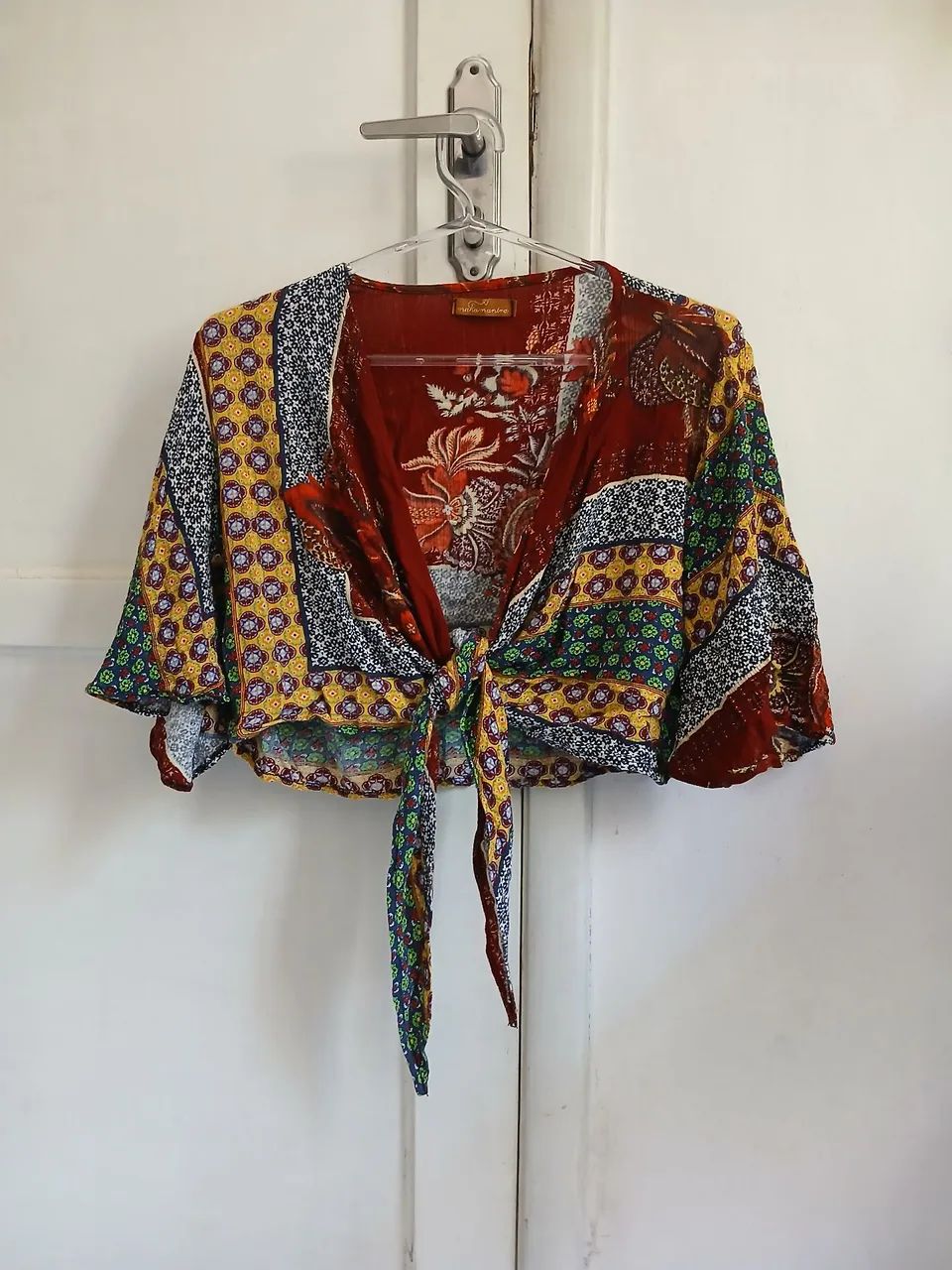 Cropped Estampado com Amarração (Tam P/M)