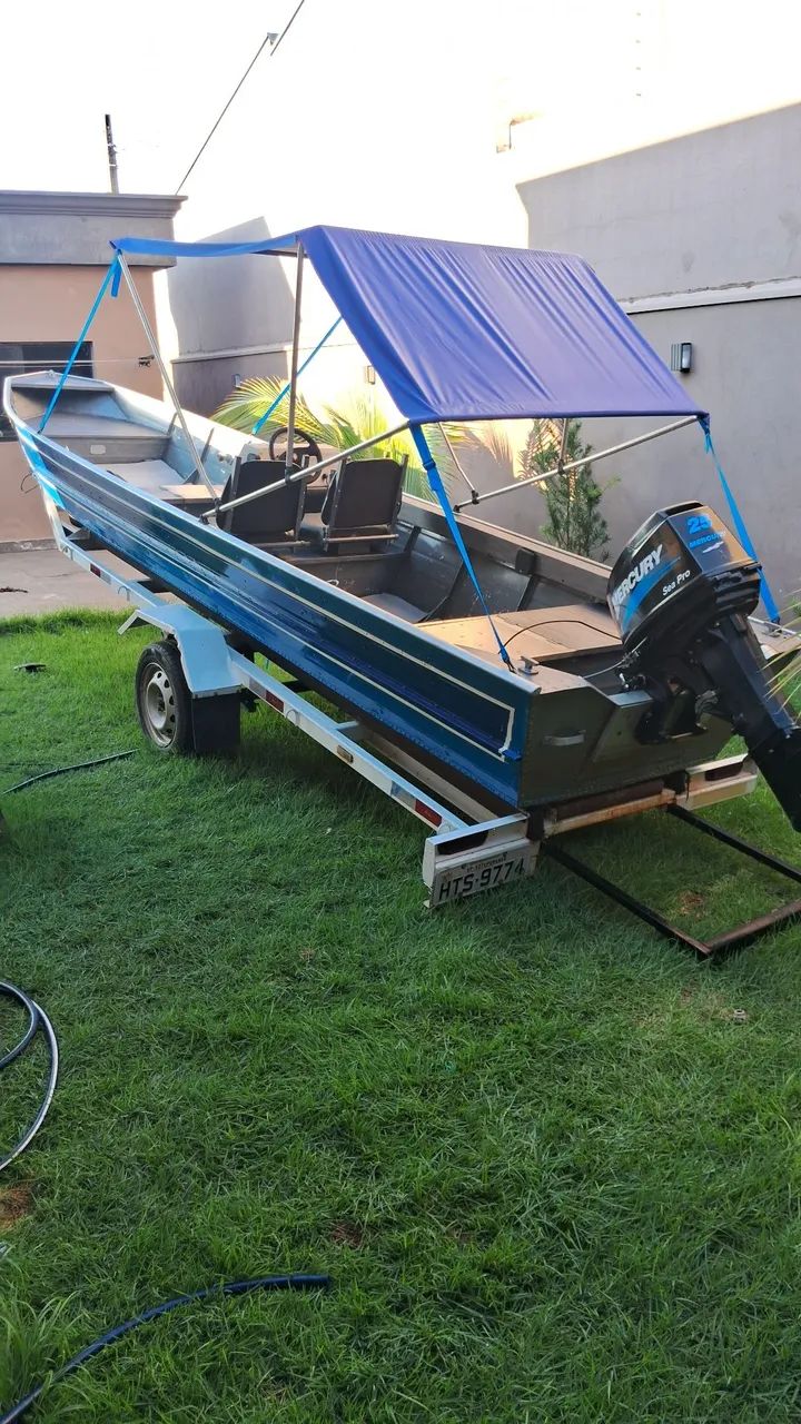 CONJUNTO BARCO, MOTOR E CARRETA 