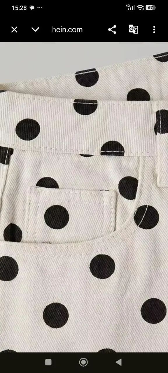 Poá Bolinha Bolso Frontal Casual Outono - Foto 3