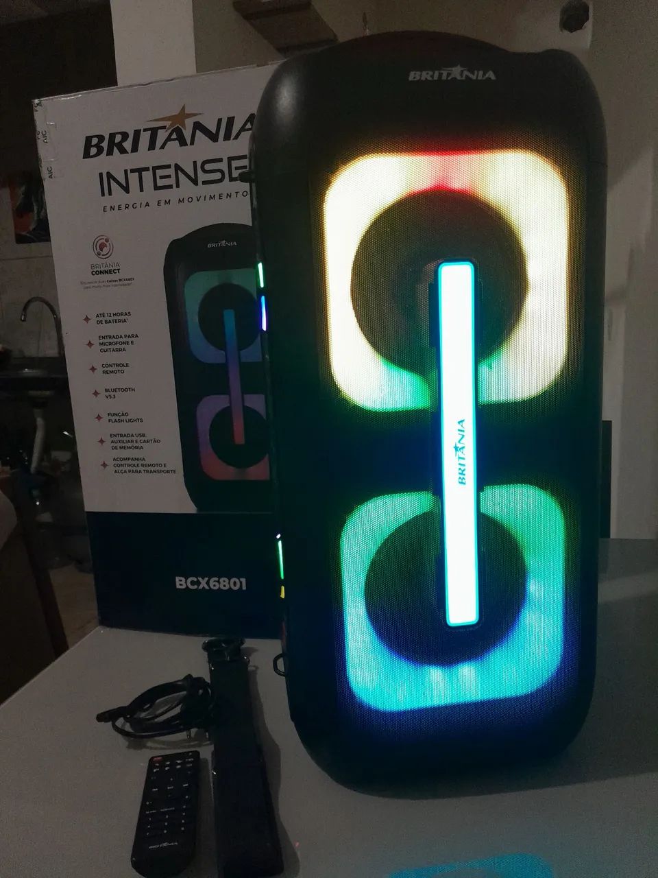 Caixa de som amplificada Britânia 650w - Foto 3
