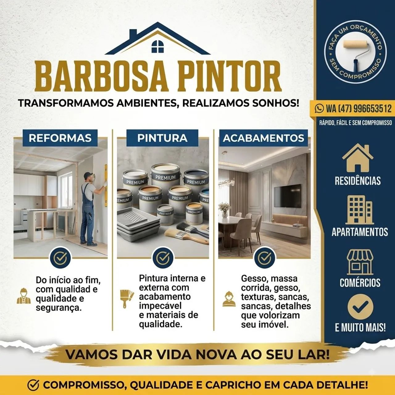 Pintor residencial - Joinville e região 