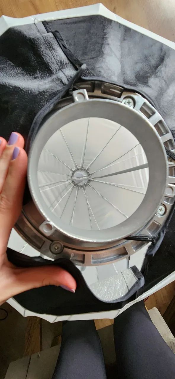 Kit iluminação-Iluminador NiceFoto HC-1000SB - Estúdio de fotos, com Difusor Esférico - Foto 5