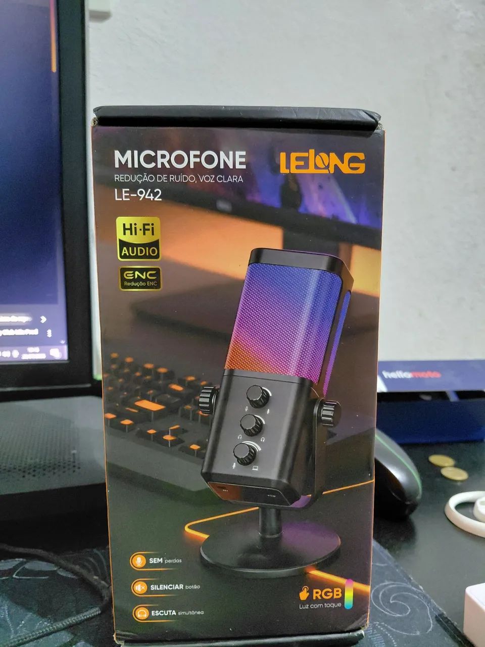 Microfone para gravação, Lives e reuniões 