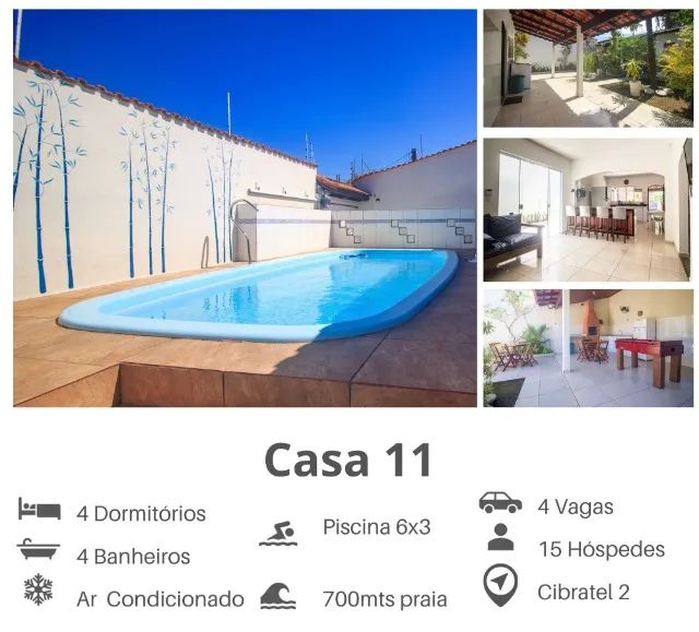 Casas Temporada Itanhaém - Piscina Aquecida, Churrasqueira,  Ar Condicionado - Foto 6