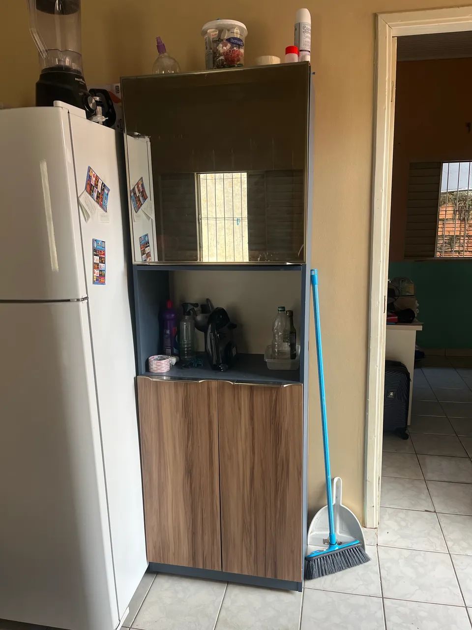 Armário Mdf e azul champanhe topissimo 