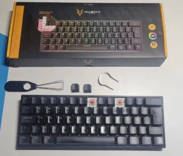 Teclado Husky Blizzard Preto Switch Red Gateron - Foto 4