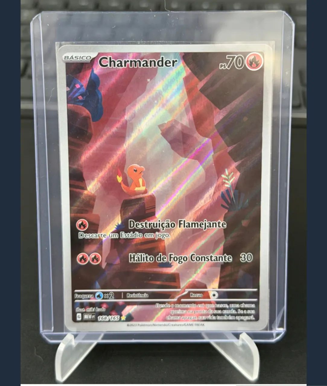 Kit 2 Cartas Pokemon 151 Charmander e Charmeleon - Foto 2
