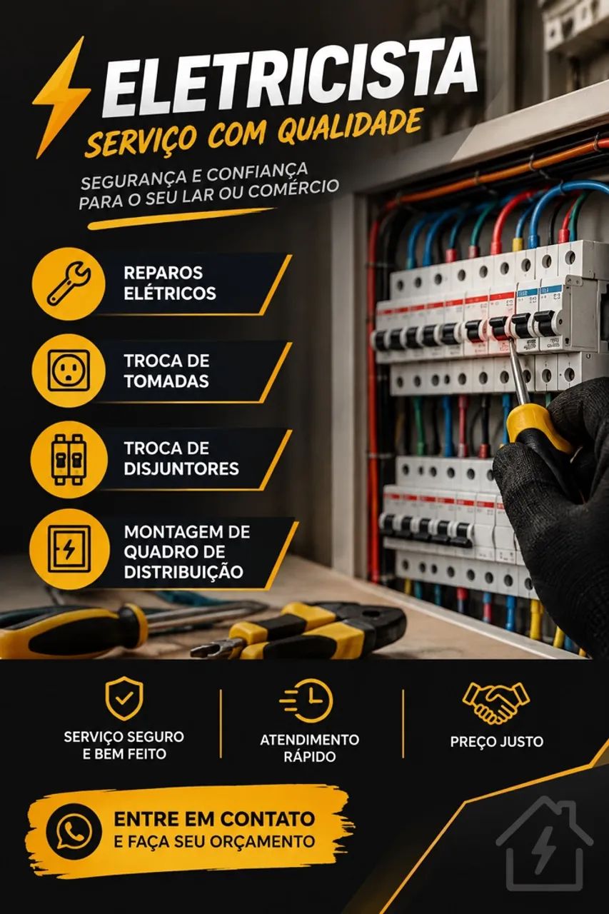 Reparos elétricos. Eletricista 