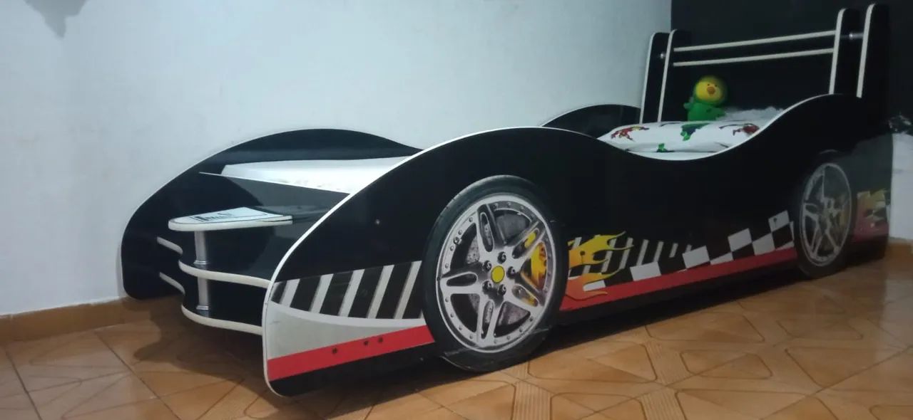 Cama Formula 1 solteiro com baú 